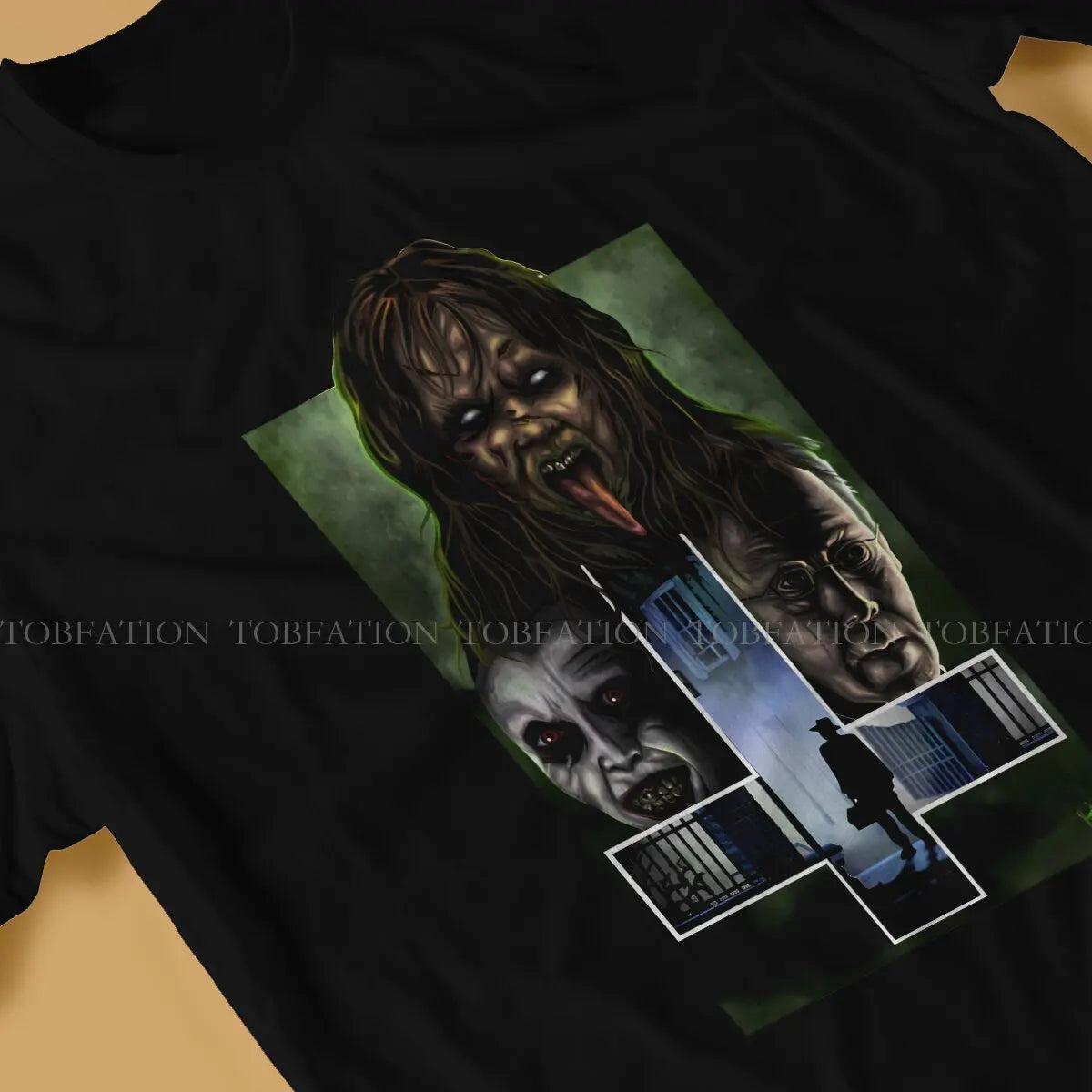 The Power of Christ Compels You Unique TShirt The Exorcist Horror Film Creative Gift Clothes  T Shirt Short Sleeve Hot Sale