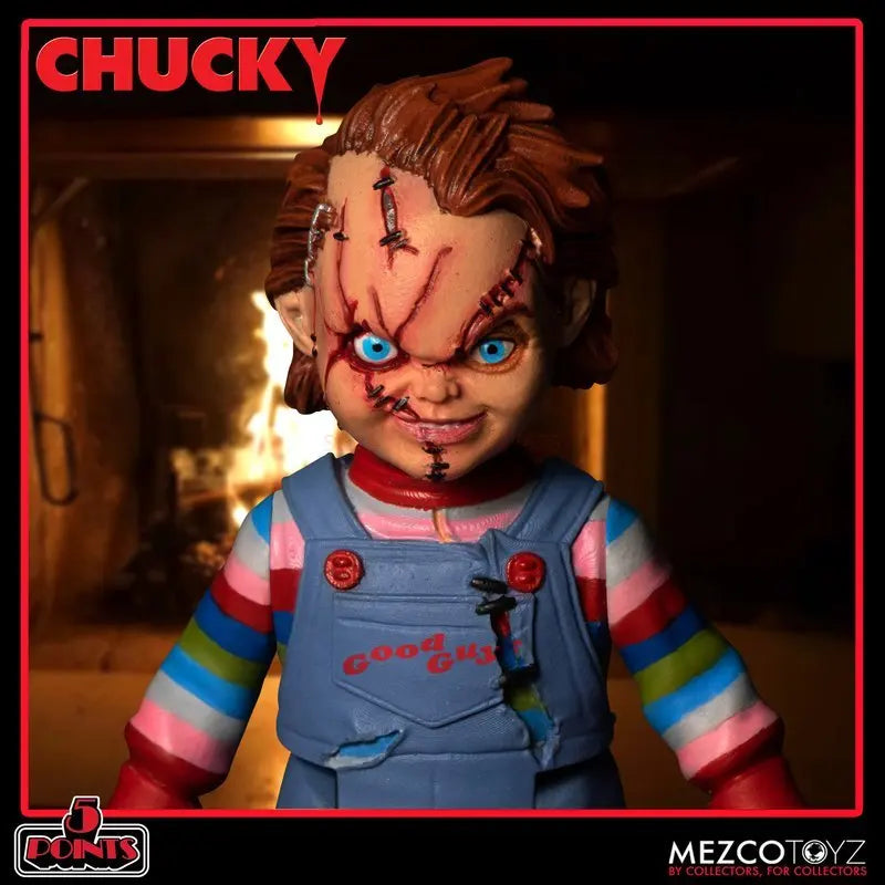 Spot Mezco 5-Point Series Ghost Chuck Luxury Set 3.75-Inch Movable Doll Collectible Birthday Gift Tabletop Decoration Toys