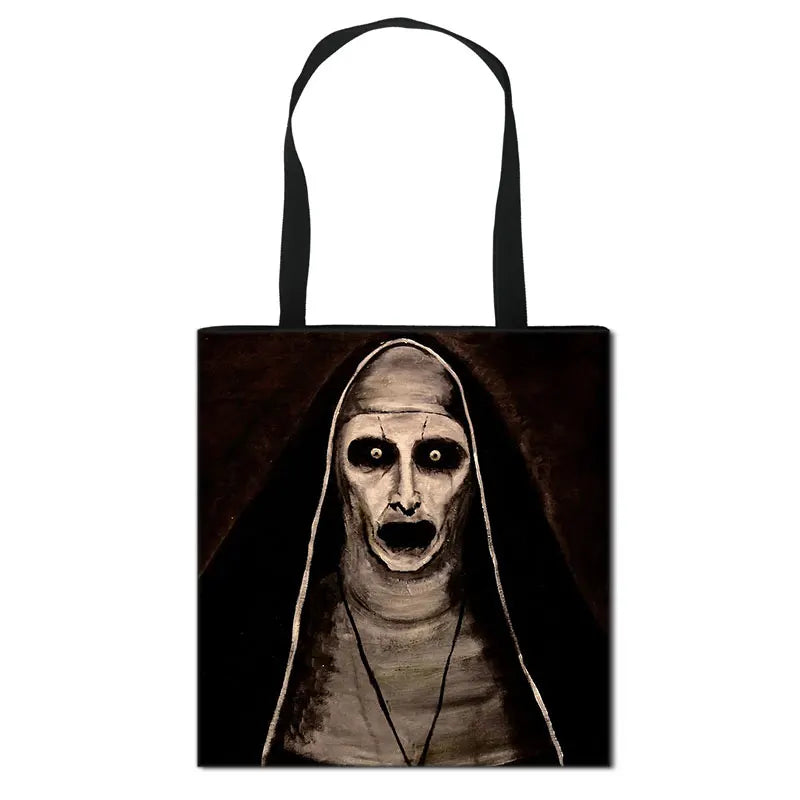 Horror Character Jason Chucky Casual Totes Bag Women Handbag Girls Portable Shoulder Bags for Travel Ladies Shopping Bag