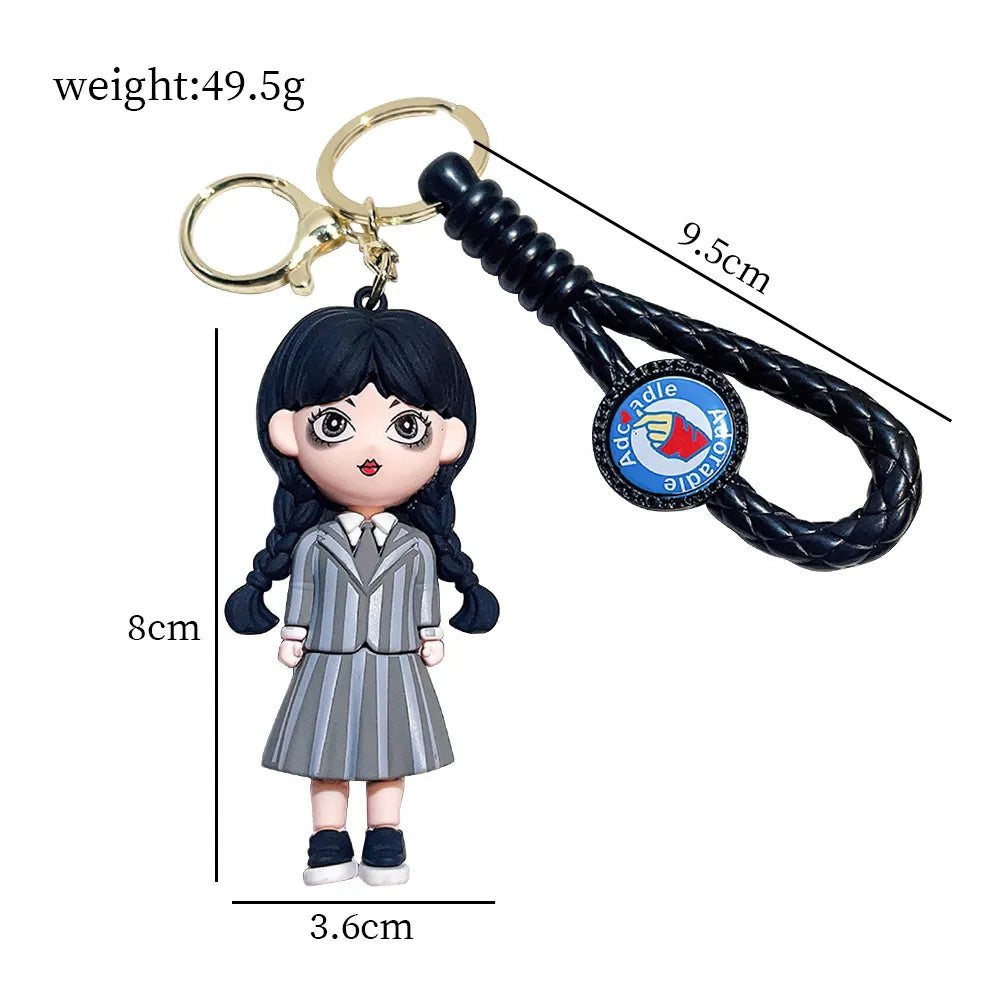 Wednesday Addams Silicone Keychain