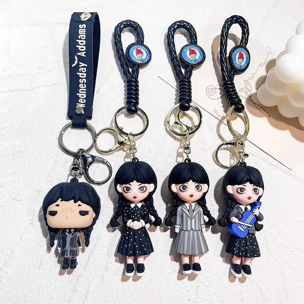 Wednesday Addams Silicone Keychain