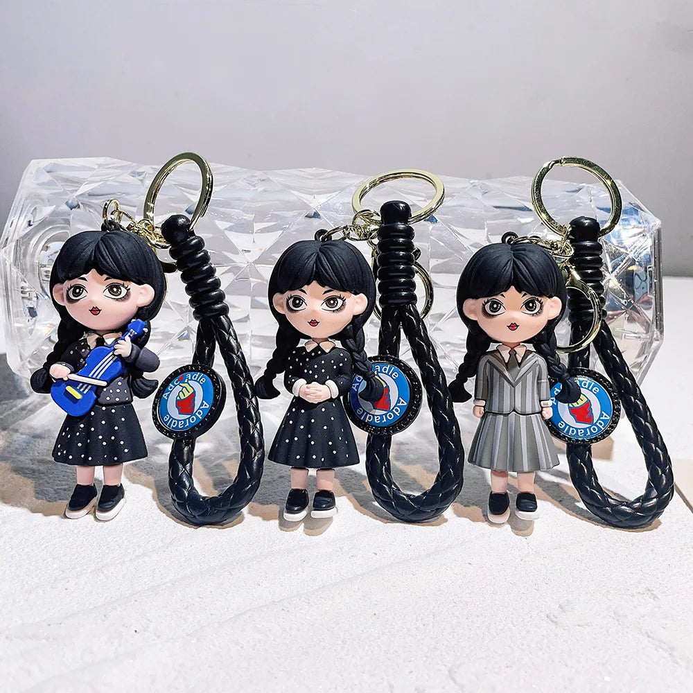 Wednesday Addams Silicone Keychain