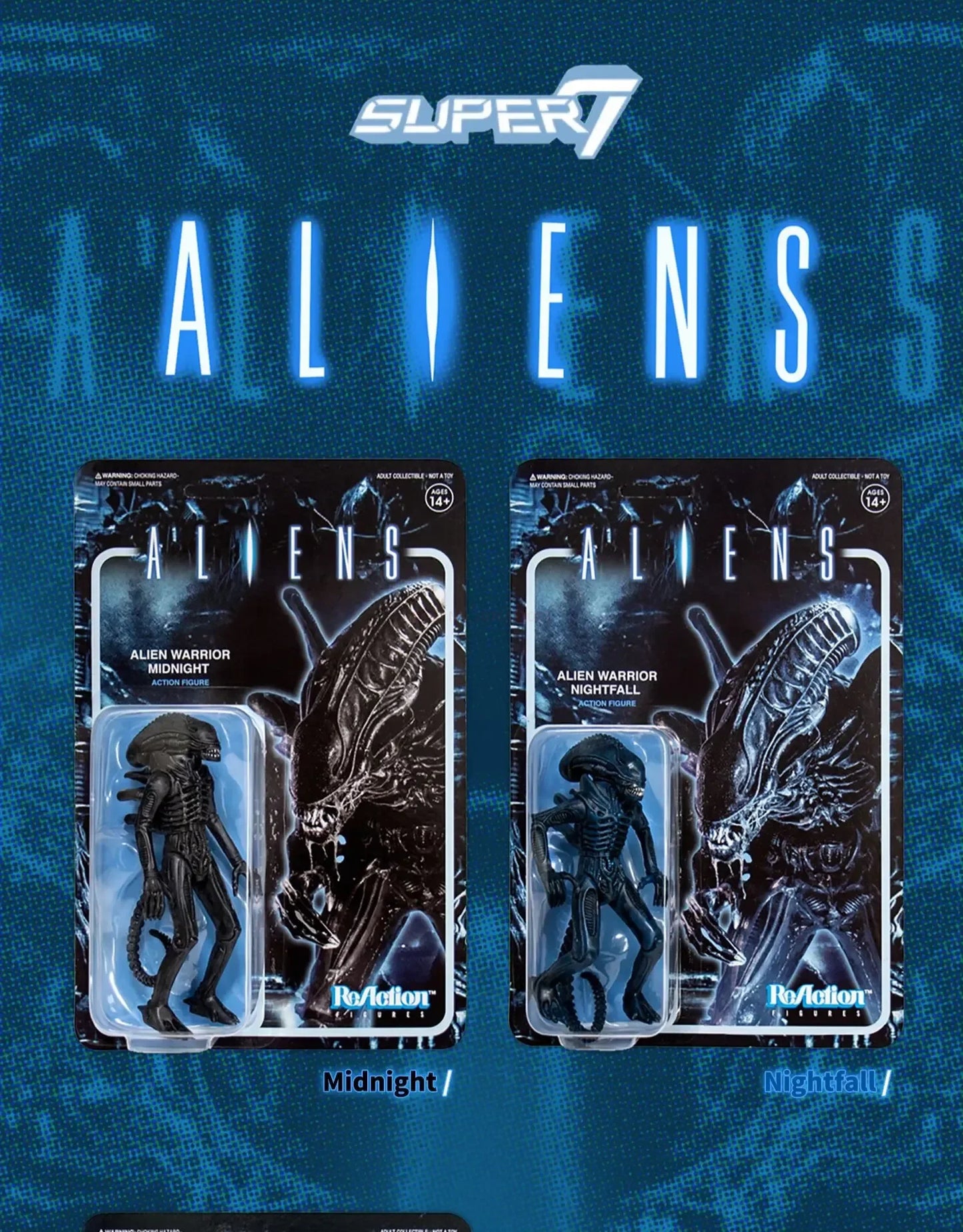 In Stock Super7 Alien Warrior Series 1 Aliens Retro Card Hanging Trendy Play Gift