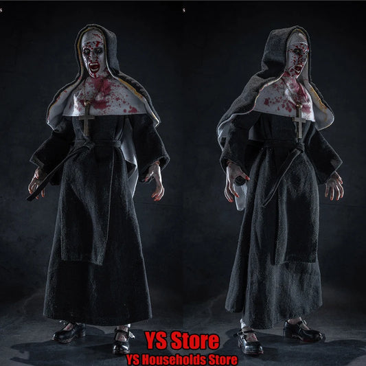 In Stock HMTOYS No.Foo2 1/6 Collectible Ghost Nun Moveable Action Figure Horror Cosplay Hobby 12" Full Set Model Dolls Best Gift