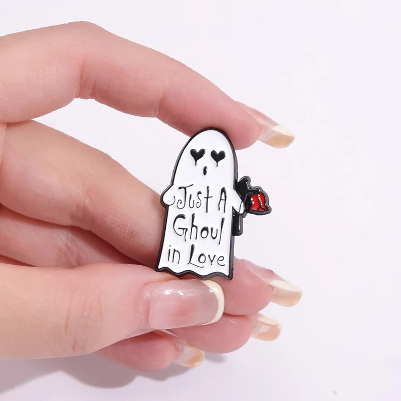 Just a Ghoul In Love Enamel Pin