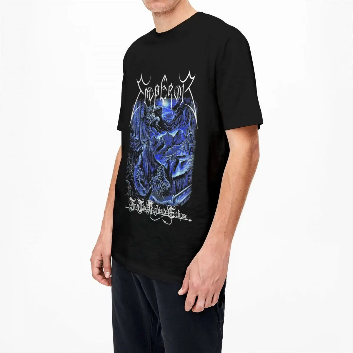 Black Metal Band Emperor Accessories T-Shirt for Men Women Song In The Nightside Eclipse 100% Cotton Tees O Neck All Seasons