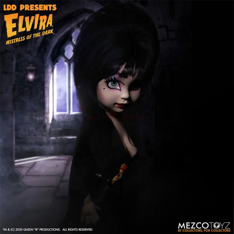 Original Mezco Living Dead Dolls / Elvaira - Elvira Mistress Of The Dark Action Figure Deluxe Edition Model Toys Gifts Models