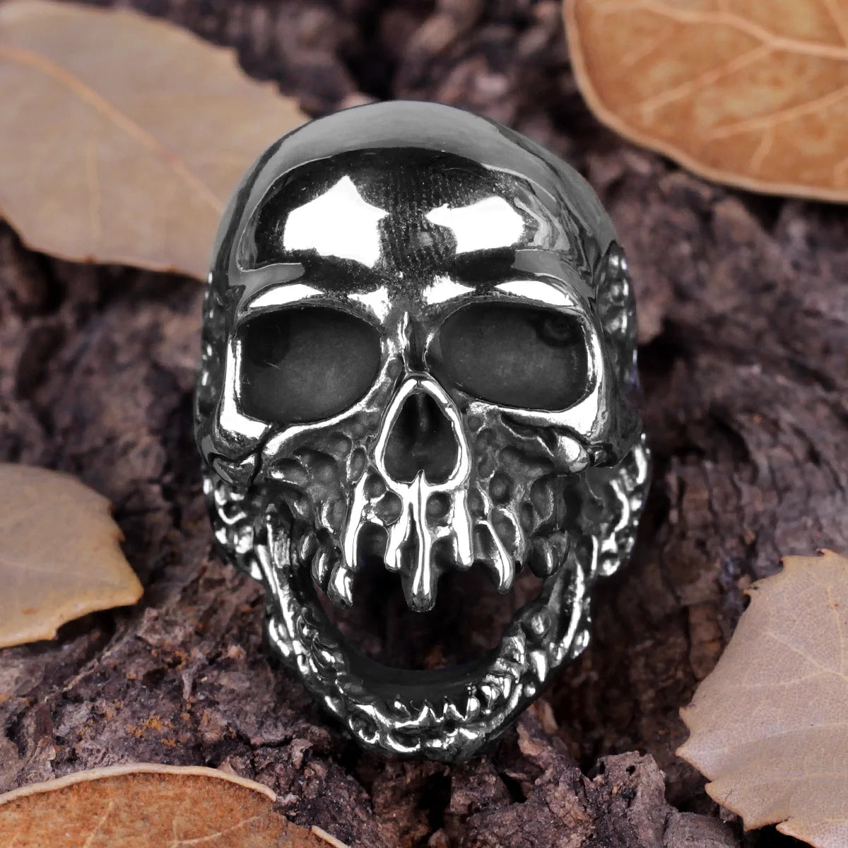 Stainless Steel Men Rings Domineering Devil Skull Punk Rock Gothic for Biker Male Boyfriend Jewelry Creativity Gift Wholesale