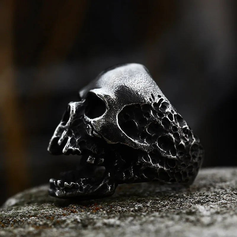 Beier Unique Original Style Big Skull For Man Stainless Steel Punk Rock Male Personality Ring halloween party supplies BR8-382