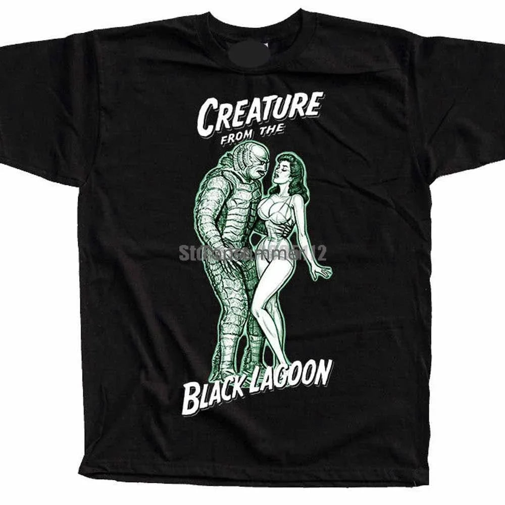 Creature From The Black Lagoon Movie Poster Mens Funny Tshirt Fitness Clothing Tshirts Homme 2019 Tee Shirt Custom