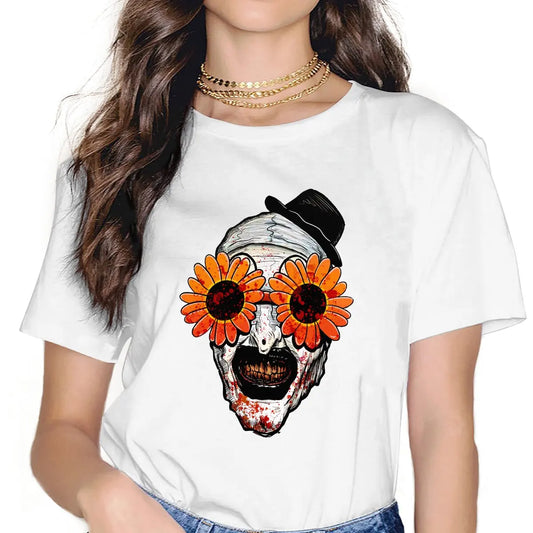 Sunflower Sunglasses Terriefer Slasher Movie Women T Shirt Punk Unisex Polyester O-Neck TShirt Harajuku