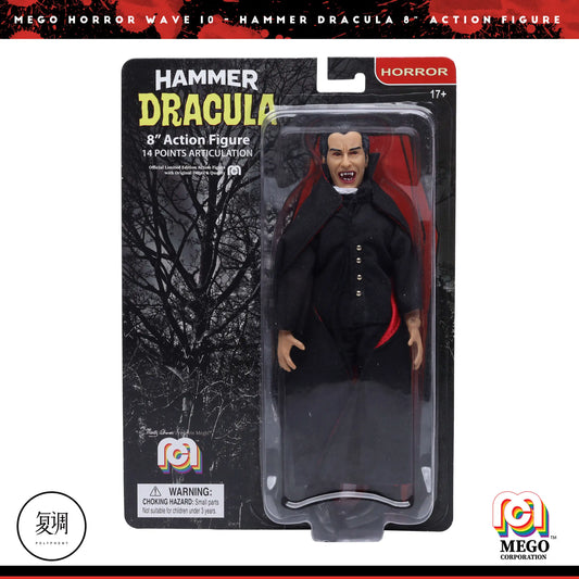 In Stock Mego Hammer Horror Movie Dracula 8-Inch Movable Hanging Card Gift