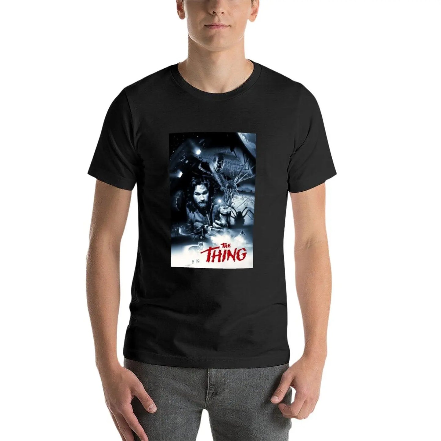 New The Thing by John Carpenter Movie T-Shirt plain t-shirt korean fashion mens white t shirts