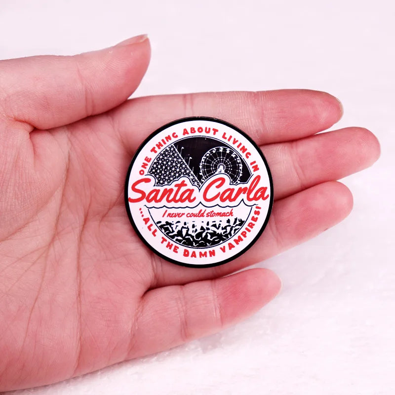 Lost Boys Inspired Santa Carla Enamel Pin 80s Vampire Horror Movie Brooch Jewelry Backpack Decorate Gifts