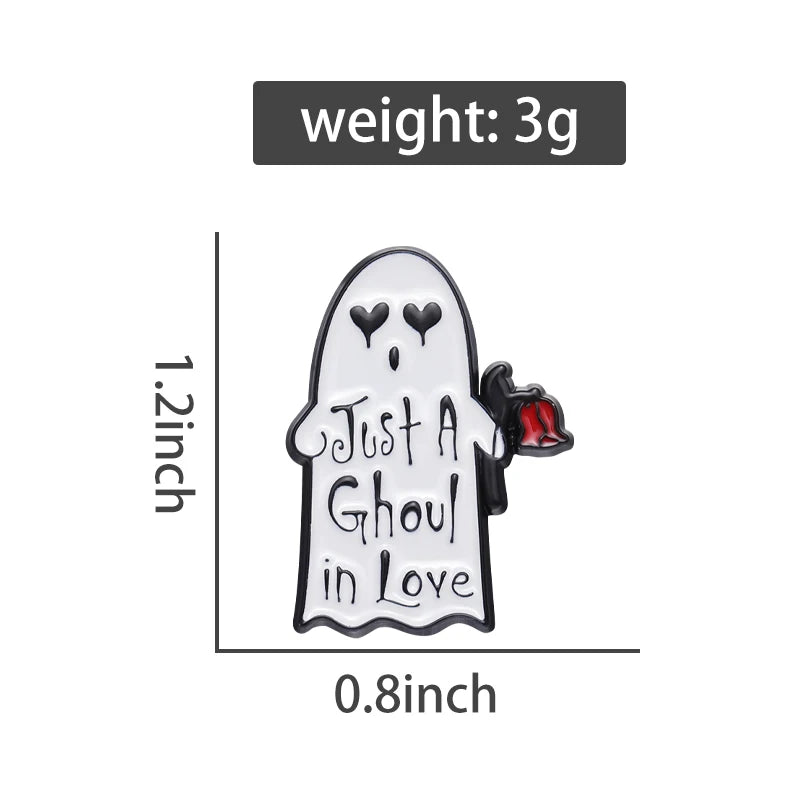 Just a Ghoul In Love Enamel Pin