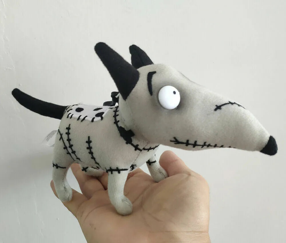 Disney Rare Tim Burton Frankenweenie Plush Sparky Dog Toy key chains 18cm