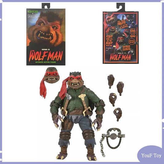 Neca 54300 Werewolf Raphael Wolfman Turtles X Global Monster Anime Action Figure Model Doll Toy Kid Gifts