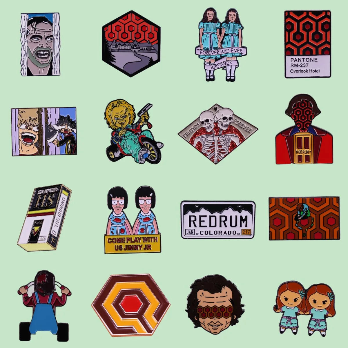 The shining comedy pins