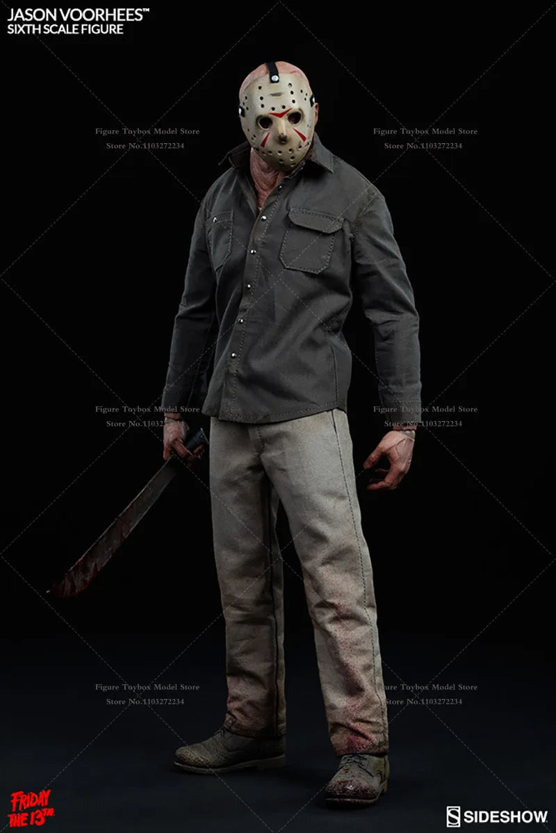 Sideshow 100360 1/6 Collectible Jason Voorheesks Action Figure Friday the 13th Horror Movie Simulation 12" Full Set Male Model