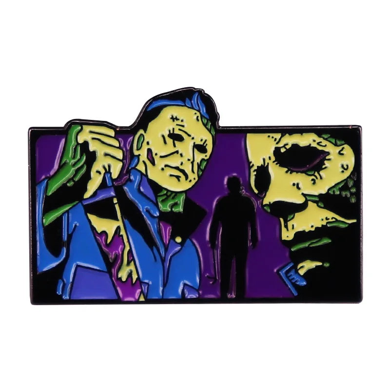 Michael Myers Brooch Thriller Horror Movie Moonlight Panic Killer Badge