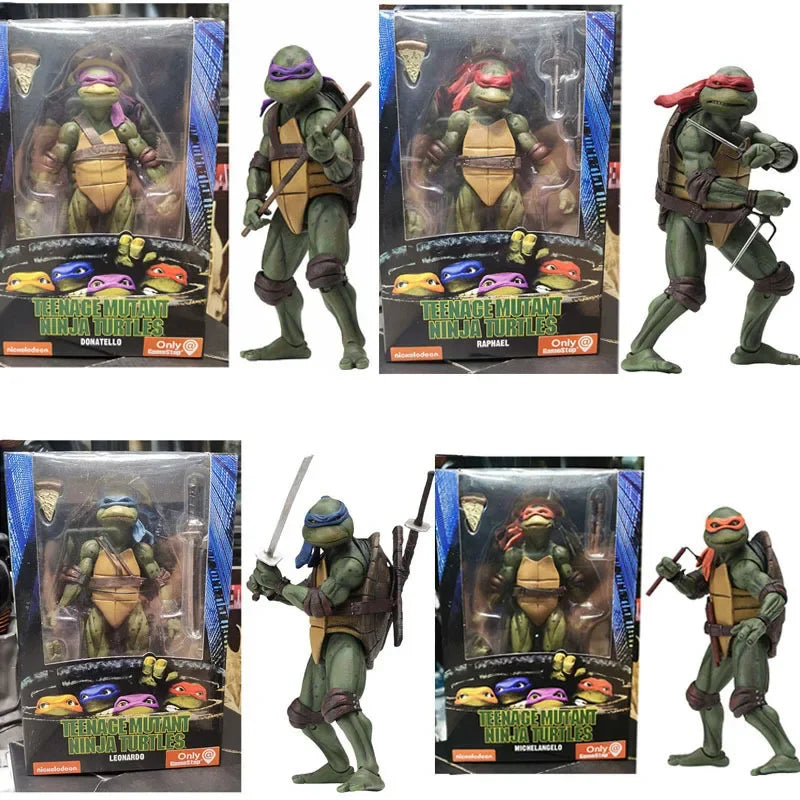 Neca Teenage Mutant Ninja Turtle 2018 Sdcc Limited 4pcs Set 7 Inch Movable Action Figures Statues Model Doll Boys Birthday Gifts