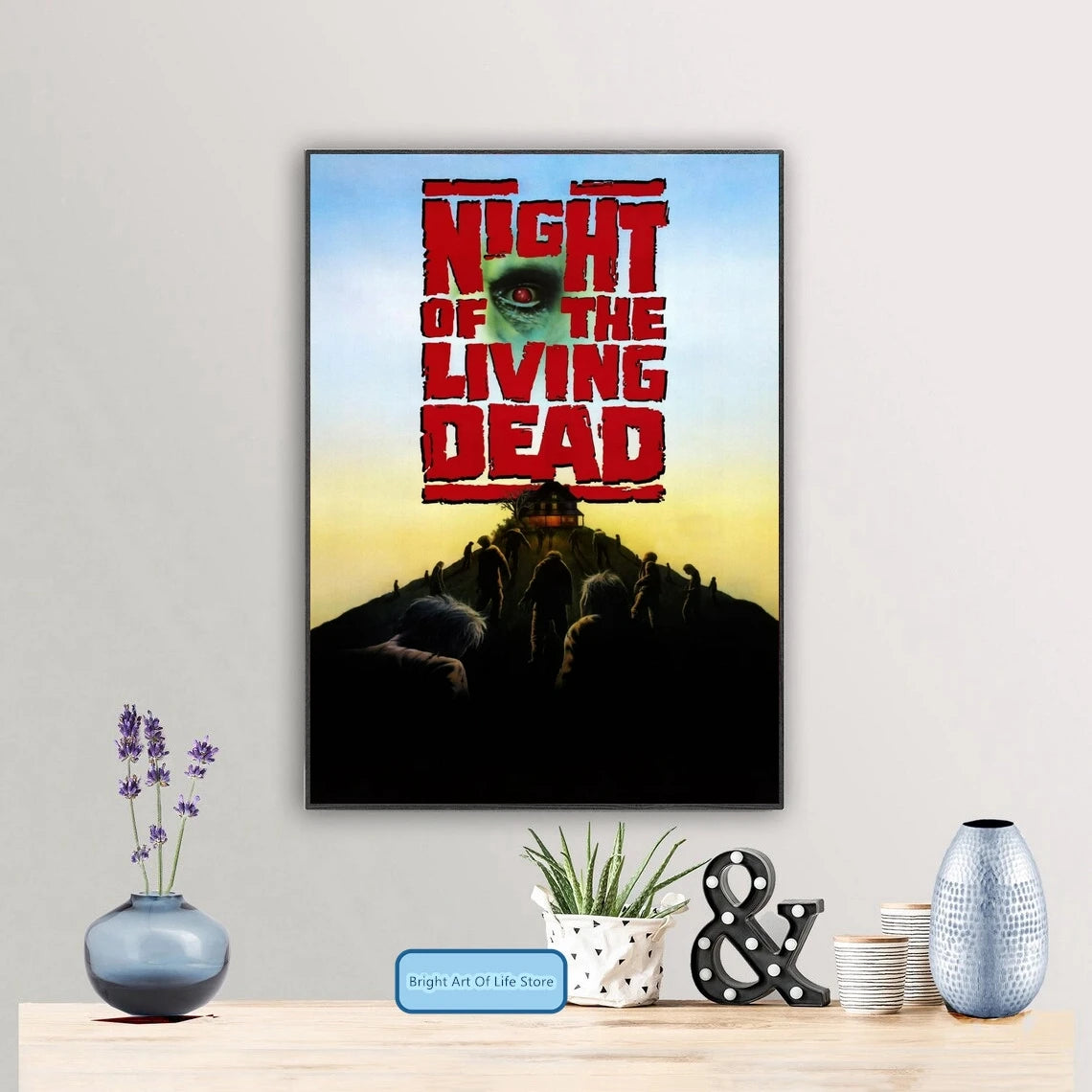 Night of the Living Dead (1990) Movie Poster Cover Photo Print Canvas Wall Art Home Decor (Unframed)