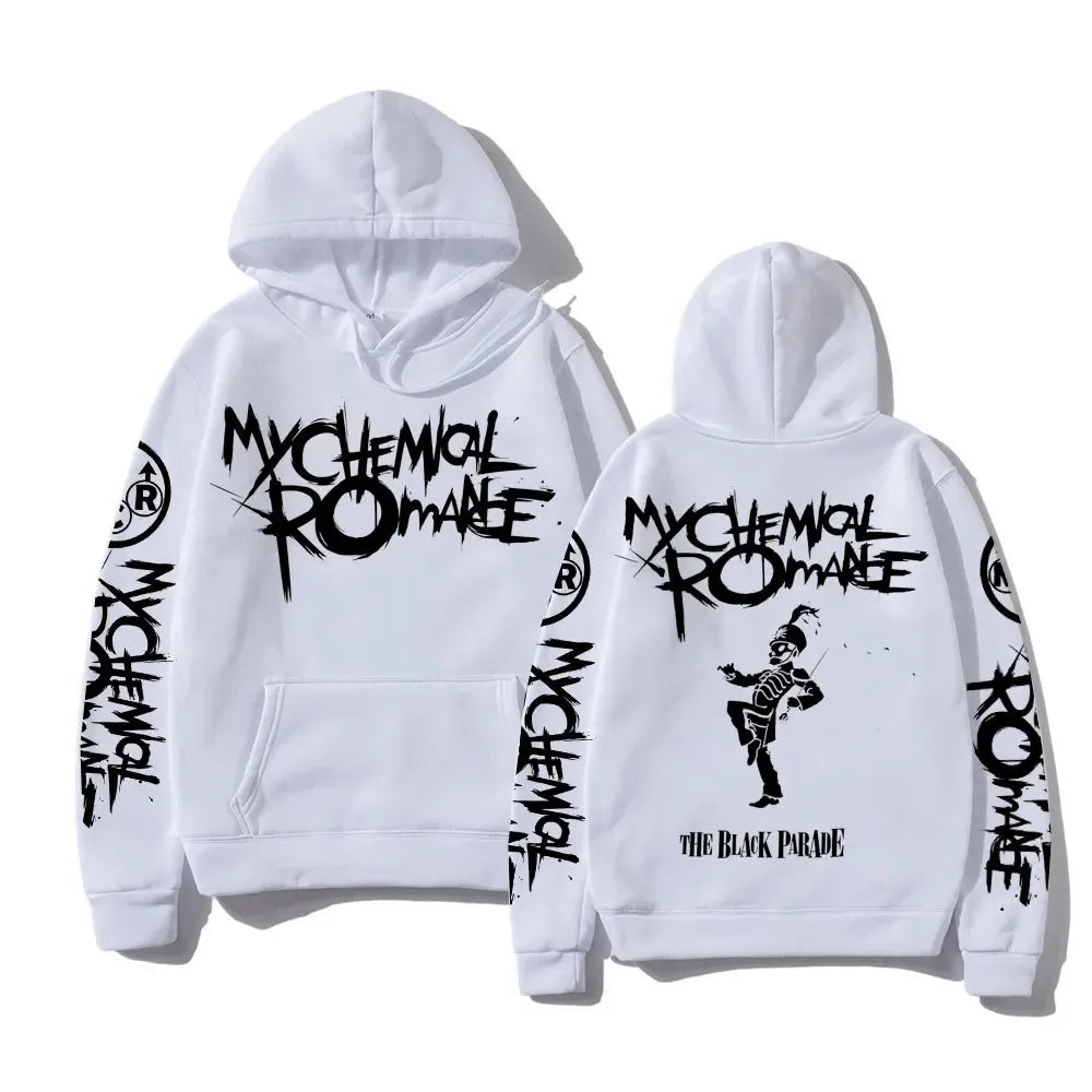My Chemical Romance Double Sided Graphic Hoodies Streetwear Black Parade Punk Emo Rock Hoodie Men's Hot Hooded Sweatshirt Tops