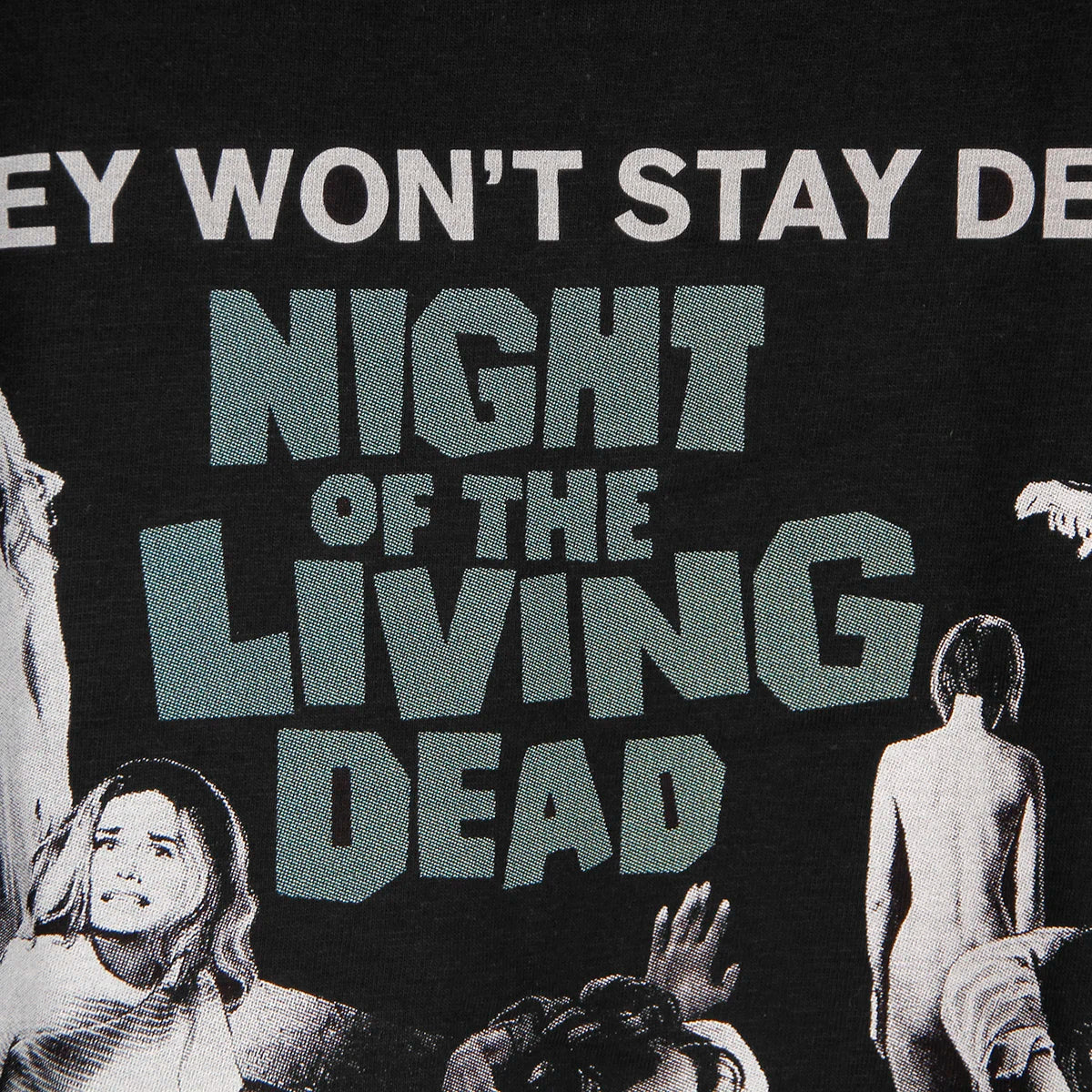 Night of the Living Dead T-shirt George A Romero Dawn of the Dead Zombie Horror Movie Long Sleeves Washed Cotton Tee