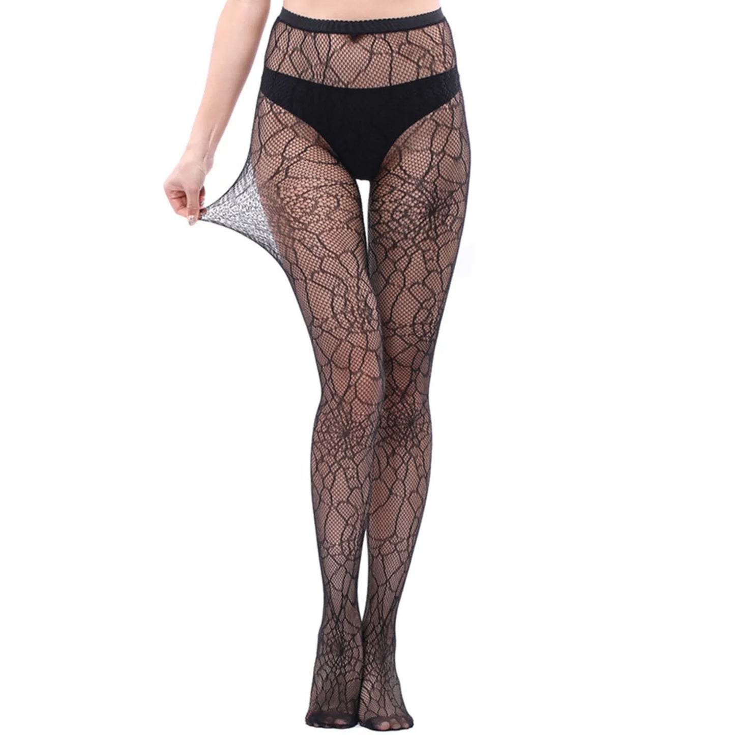 Spider Web Tights Women Anime Pantyhose 2022 Fashion Pattern Fishnet Stockings Sexy Harajuku Hosiery Nylon Women's Lolita Tights