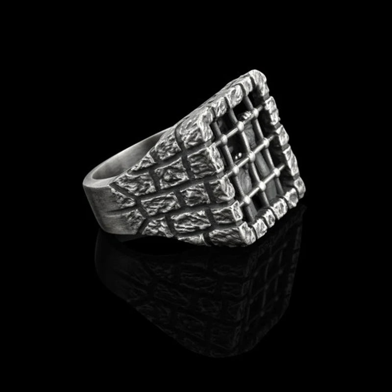 3D Prison Ring A prisoner Movie Anel Fashion Gothic Stainless Steel Retro Party Gift For Man