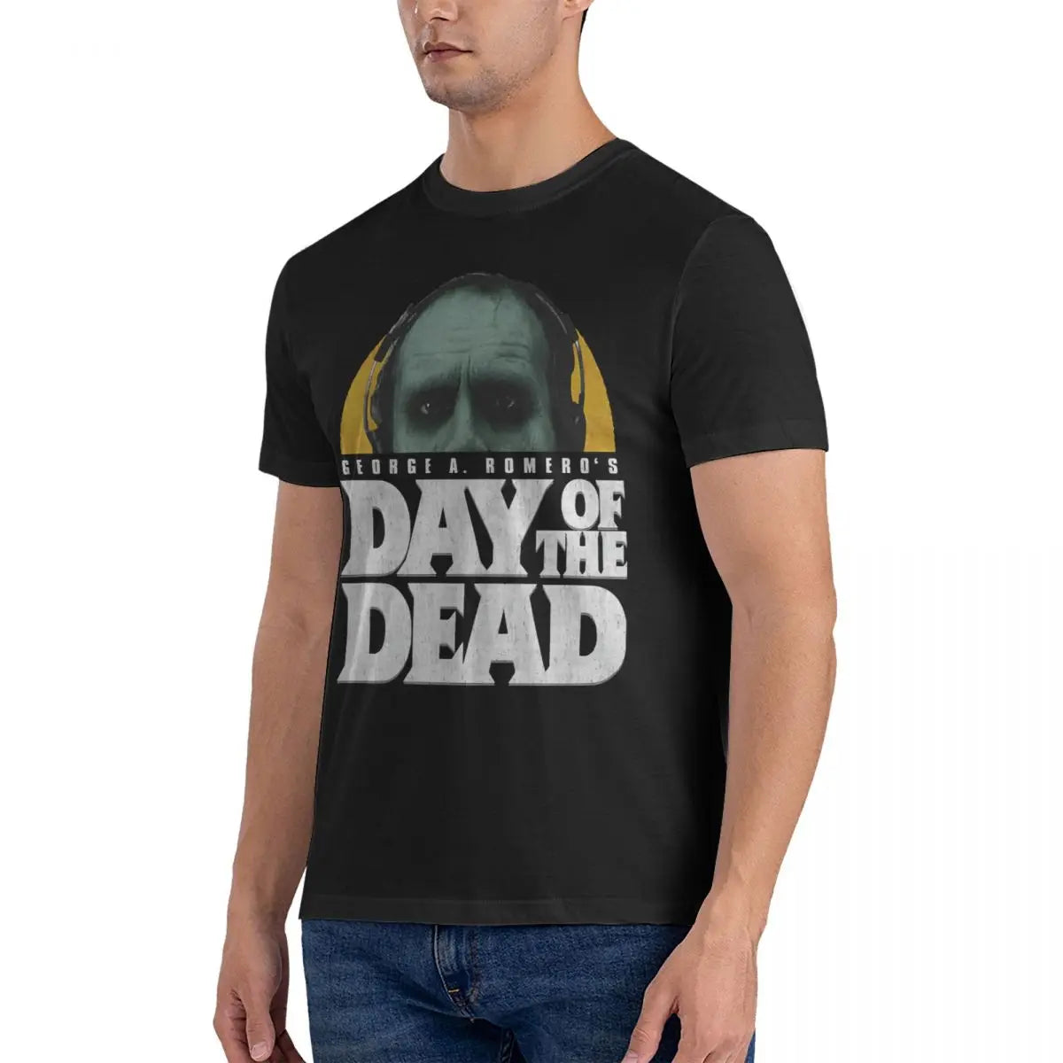 Sign Men's T Shirts Dawn Of The Dead Creative Tee Shirt Short Sleeve Round Collar T-Shirt Pure Cotton Printed Tops