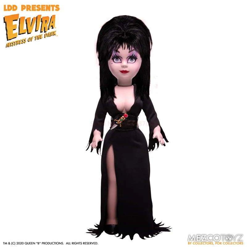 Original Mezco Living Dead Dolls / Elvaira - Elvira Mistress Of The Dark Action Figure Deluxe Edition Model Toys Gifts Models